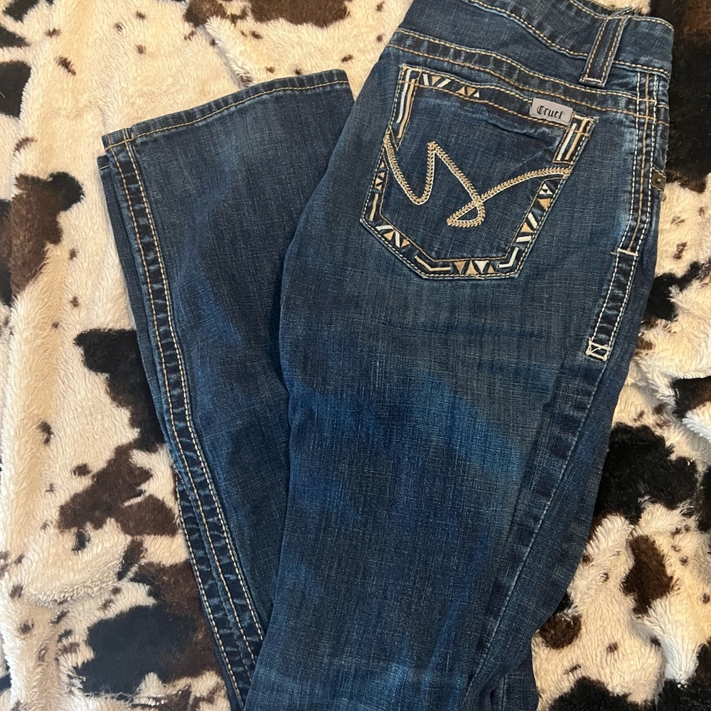 Cruel Girl Dark Blue Boot Cut Jeans
